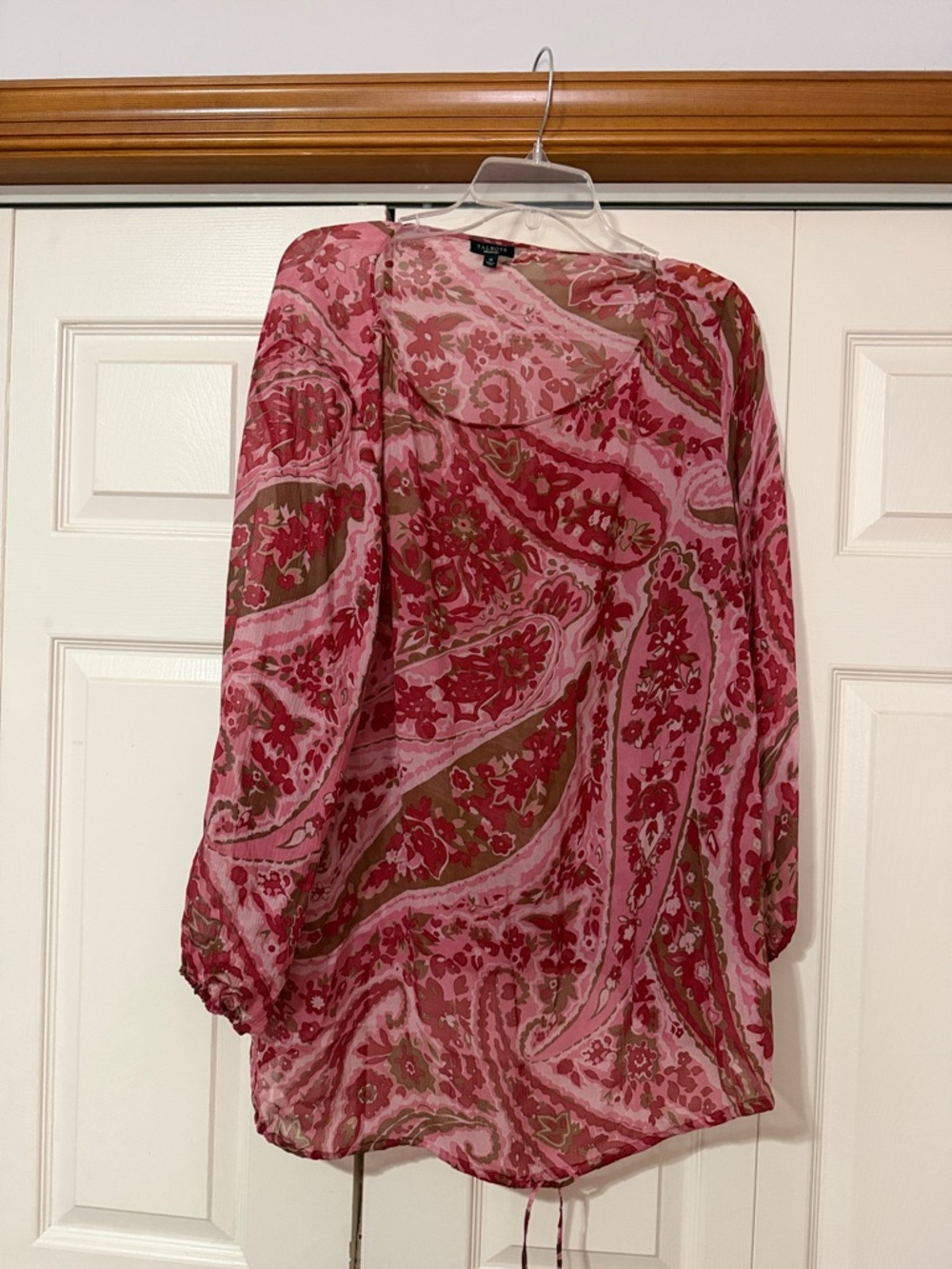 Talbots Pink Floral Print Blouse